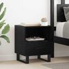 vidaXL Bedside Cabinet Black Oak 40 x 35 x 47.5 cm Engineered Wood