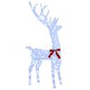 vidaXL Reindeer Family 3 pcs Cold white 68 x 26 x 127 cm Fabric