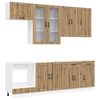 vidaXL Kitchen Unit LUCCA 8 pcs Artisan Oak Engineered Wood