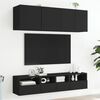 vidaXL TV Wall Cabinet Black 40x30x30 cm Engineered Wood