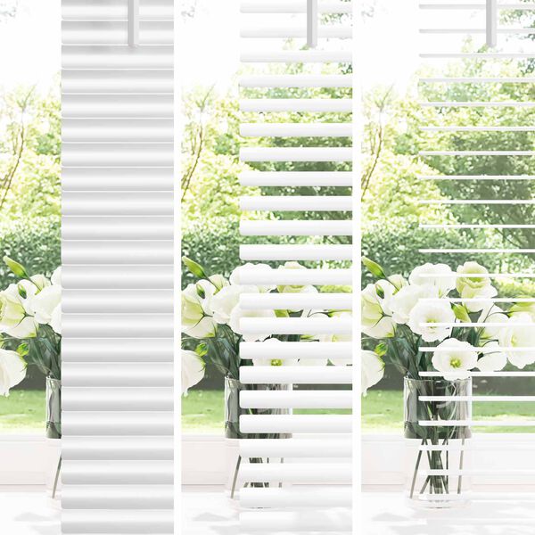 vidaXL Venetian Blind Manual Adjustable White 213 x 50 cm PVC