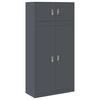 vidaXL Storage Cabinet 2 pcs Anthracite 90 x 40 x 180 cm Steel