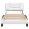 vidaXL Bed Frame with LED without Mattress "Hvar" White 90x190 cm