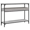vidaXL Console Table with Shelf Grey Sonoma 100x29x75cm Engineered Wood