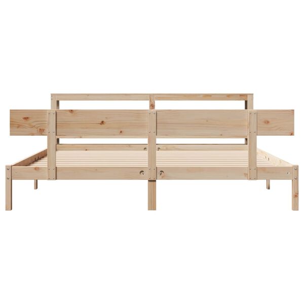 vidaXL Bed Frame without Mattress 180x200 cm Super King Solid Wood Pine