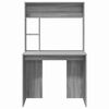 vidaXL Desk with Shelf Grey Sonoma 91 x 50 x 149 cm Engineered Wood