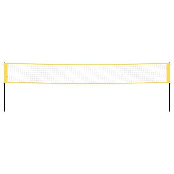 vidaXL Badminton Net Yellow and Black 600x155 cm PE Fabric