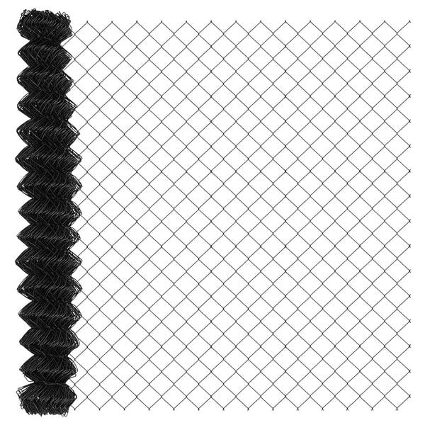 vidaXL Chain Link Fence Grey 10 x 1.5 m Steel