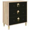 vidaXL Chest of Drawers BREMEN Magnolia print 66 x 36.5 x 75 cm Sonoma