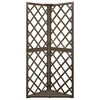 vidaXL Corner Trellis Grey 50x50x145 cm Solid Fir Wood