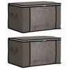 vidaXL Storage Box with Transparent Side Window 2 pcs Non-woven fabric