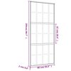 vidaXL Sliding Door Gold 90x205 cm Clear ESG Glass and Aluminium
