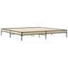 vidaXL Bed Frame without Mattress Sonoma Oak 180x200 cm Super King