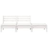 vidaXL Garden Sofa 3-Seater White Solid Wood Pine