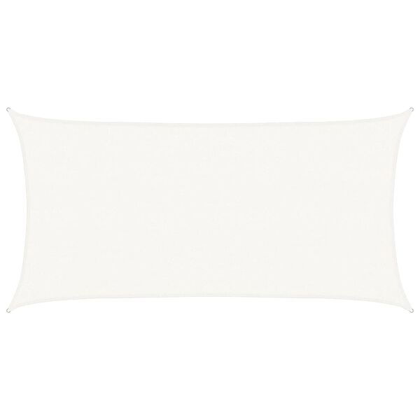 vidaXL Sunshade Sail 160 g/m&sup2; White 2.5x5 m HDPE