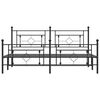 vidaXL Metal Bed Frame without Mattress with Footboard Black 183x213cm