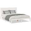 vidaXL Extra Long Bed Frame without Mattress White 140x210 cm Solid Wood