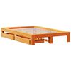 vidaXL Bed Frame without Mattress Wax Brown 135x190 cm Double Solid Wood Pine