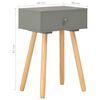 vidaXL Bedside Tables 2 pcs Grey Solid Pinewood