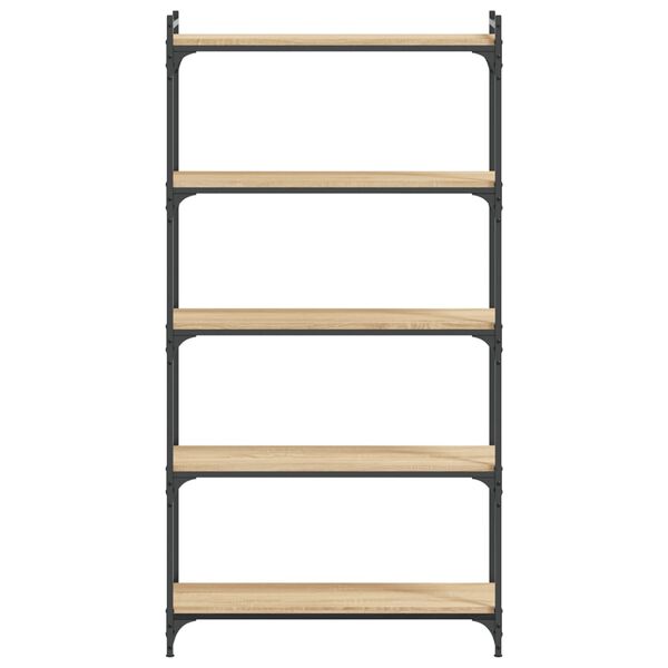 vidaXL Bookcase 5-Tier Sonoma Oak 80x30x154 cm Engineered Wood
