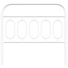 vidaXL Metal Replace Headboard White 100 cm