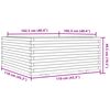 vidaXL Garden Planter 110x110x49.5 cm Impregnated Wood Pine