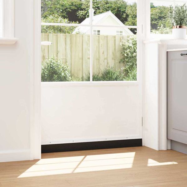 vidaXL Screw-on Door Brush Seals 12 pcs White 100 cm Aluminium Alloy