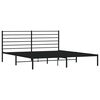 vidaXL Metal Bed Frame without Mattress with Headboard Black 180x200cm
