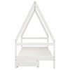 vidaXL Kids Bed Frame with Drawers White 80x200 cm Solid Wood Pine