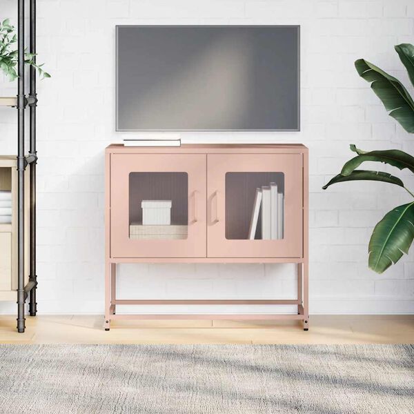 vidaXL TV Cabinet Pink 68x39x60.5 cm Cold-rolled Steel
