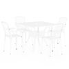 vidaXL 5 Piece Bistro Set Cast Aluminium White