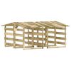 vidaXL Pergolas with Roofs 4 pcs 100x90x100 cm Impregnated Pinewood