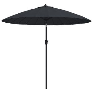 vidaXL Garden Parasol with Aluminium Pole 270 cm Black