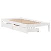 vidaXL Bed Frame without Mattress White 75x190 cm Small Single Solid Wood Pine
