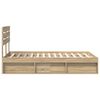 vidaXL Bed Frame Sonoma Oak 135 x 190 cm Solid Pine Wood