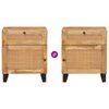 vidaXL Bedside Cabinet Natural 50 x 33 x 60 cm Solid Mango Wood