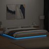 vidaXL Bed Frame with LED Lights without Mattress Sonoma Oak 180x200cm