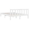 vidaXL Bed Frame without Mattress White Solid Wood 160x200 cm