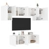 vidaXL 6 Piece TV Wall Units White Engineered Wood