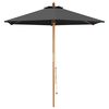 vidaXL Garden Parasol &Oslash; 270 x 248 cm Solid Eucalyptus Wood Anthracite