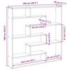 vidaXL Wall Cube Shelf 7 Compartments Black Engineered Wood