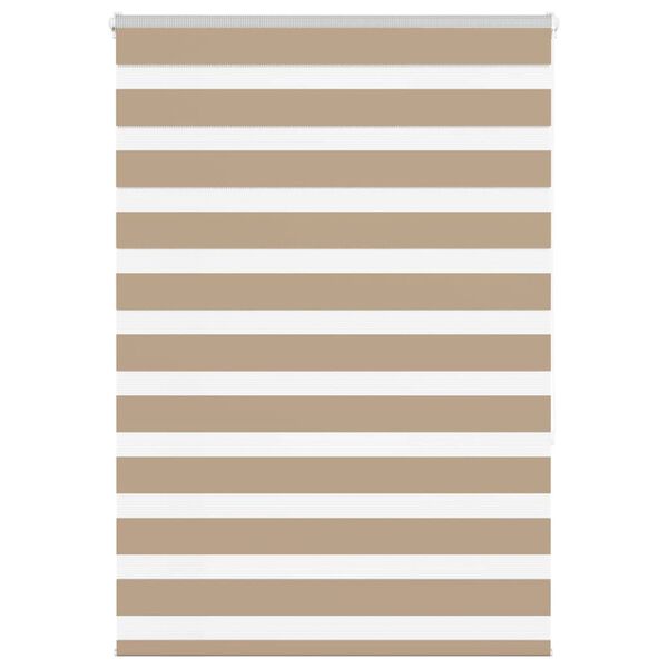 vidaXL Zebra Blind Sand Brown 95x150 cm Fabric Width 90.9 cm Polyester