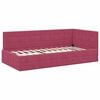vidaXL Corner Bed Frame with Headboard Wine Red 90 cm x 200 cm Velvet