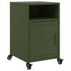 vidaXL Bedside Cabinets 2 pcs Olive Green 36x39x59 cm Steel