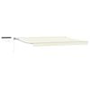 vidaXL Electric Retractable Awning Cream and White 5 x 3 m
