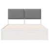 vidaXL Bed Frame with Upholstered Headboard Light Grey 140 x 190 cm