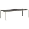 vidaXL Garden Dining Table Grey 250 x 100 x 75 cm Poly Rattan