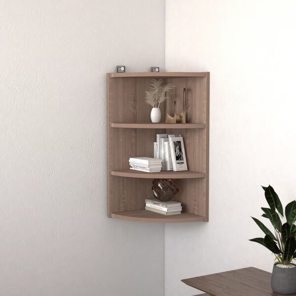 vidaXL Wall Corner Shelf Sonoma Oak 30x31.5x60 cm Engineered Wood