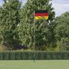 vidaXL Germany Flag and Pole 5.55 m Aluminium