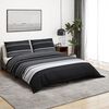 vidaXL Duvet Cover Set Black and White 135x200 cm Cotton